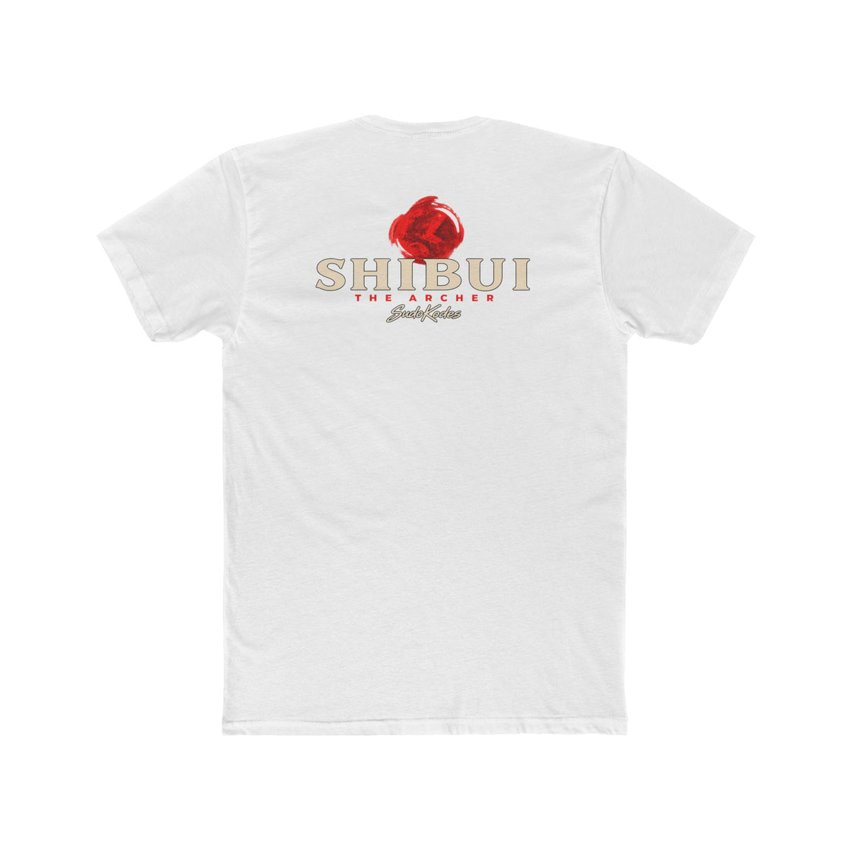 The Archer, a Shibui design, on a men's cotton crew tee
