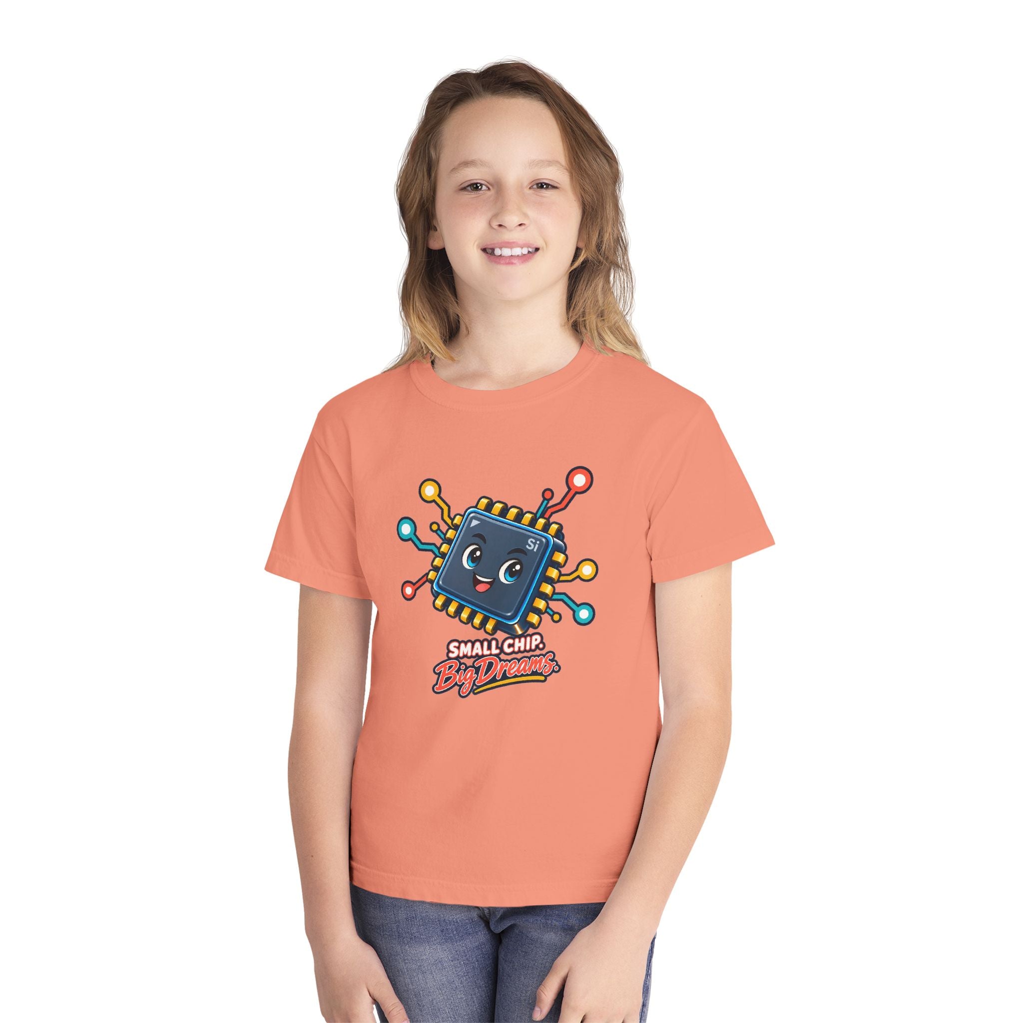 Youth Midweight Cotton Tee - Small Chip, Big Dreams
