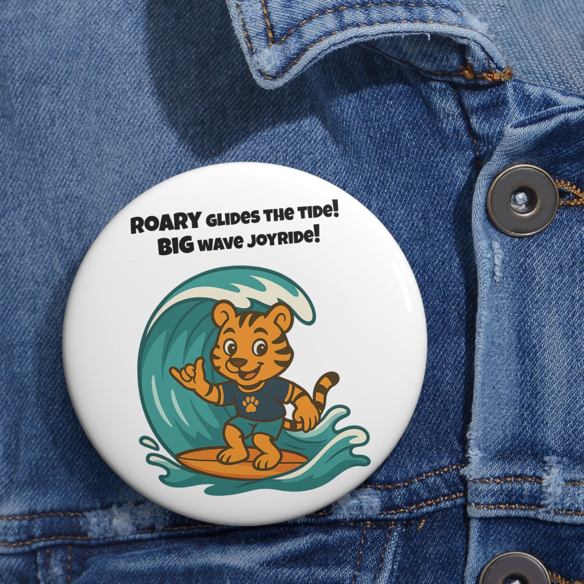 Roary Pin Buttons - Surf Time