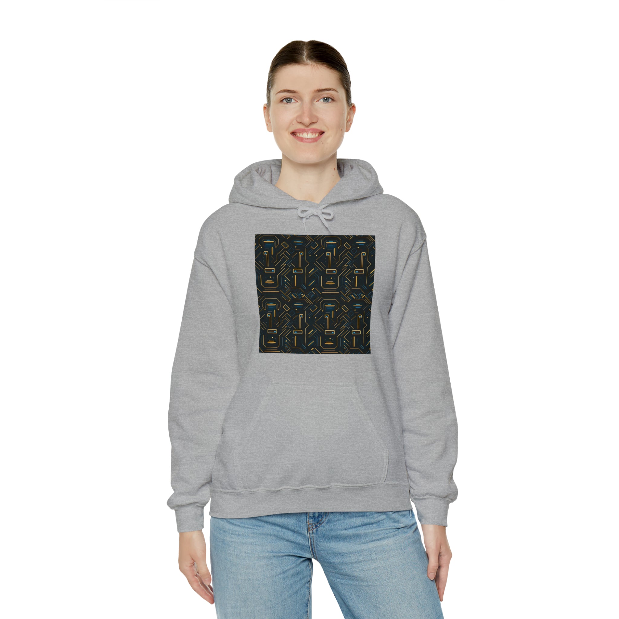 Unisex Heavy Blend™ Hooded Sweatshirt - Abstract Neon Designs 05