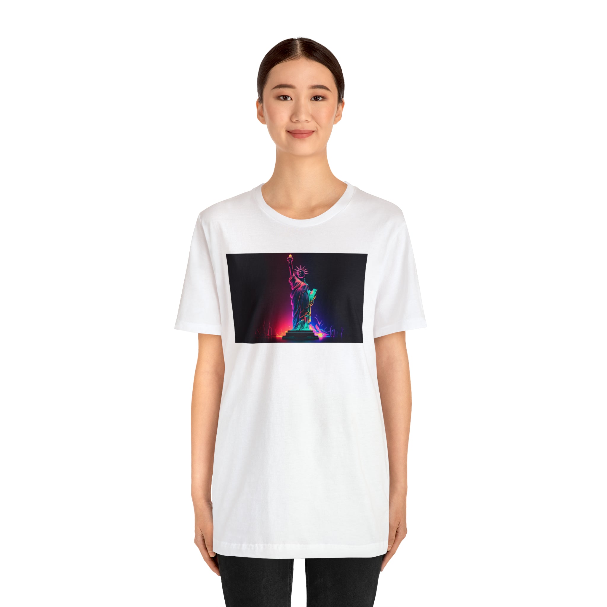 Unisex Jersey Short Sleeve Tee - Statue of Liberty, New York, USA