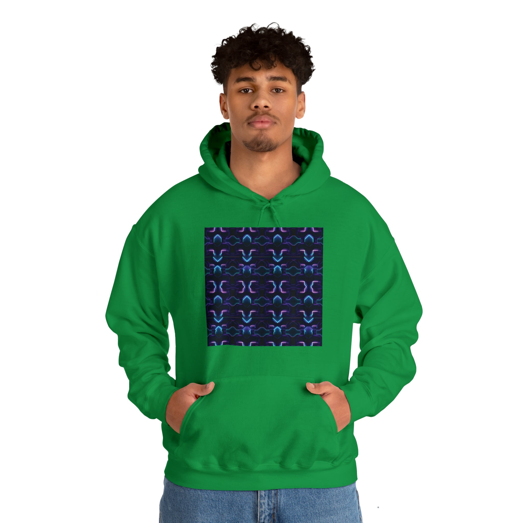 Unisex Heavy Blend™ Hooded Sweatshirt - Abstract Neon Designs 06