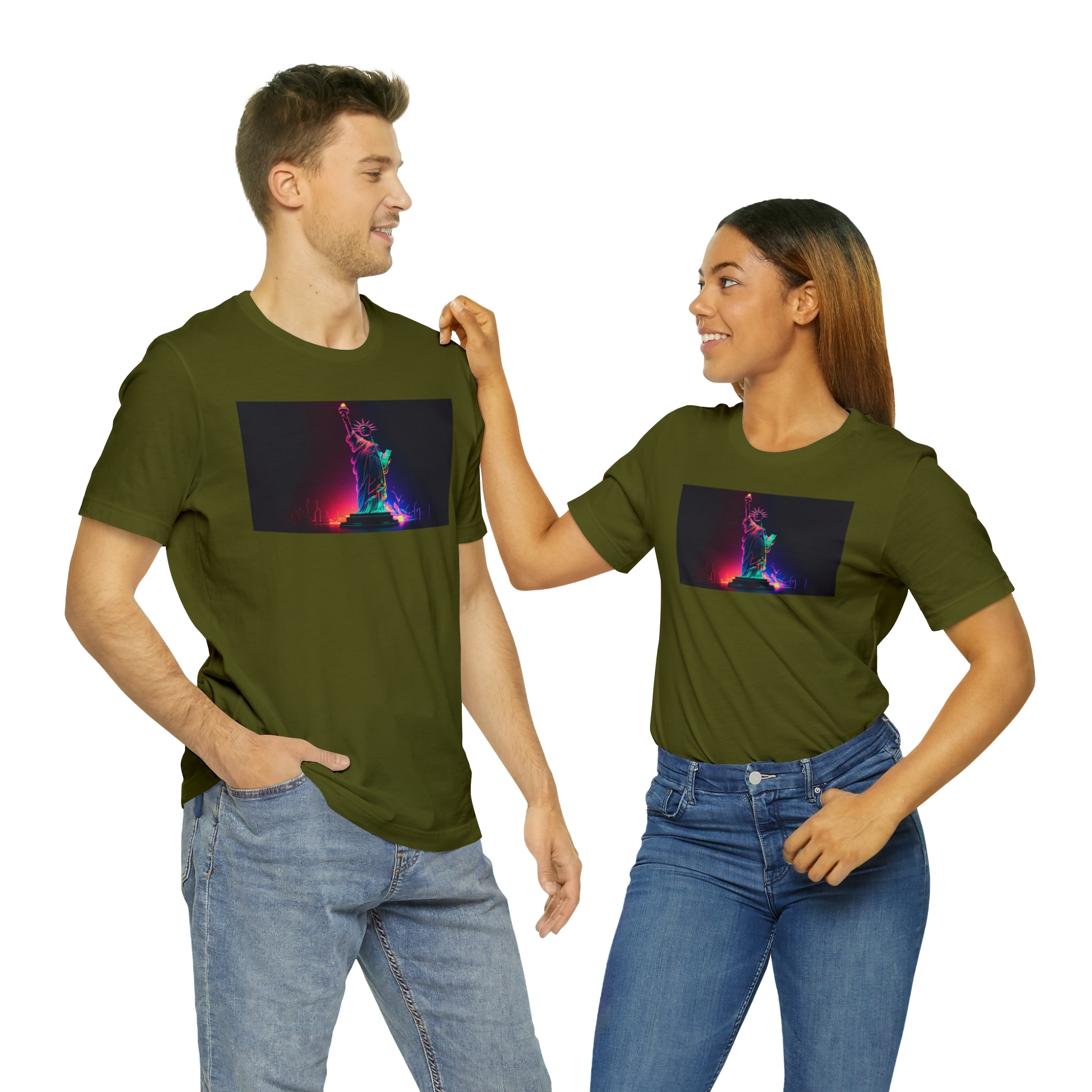 Unisex Jersey Short Sleeve Tee - Statue of Liberty, New York, USA
