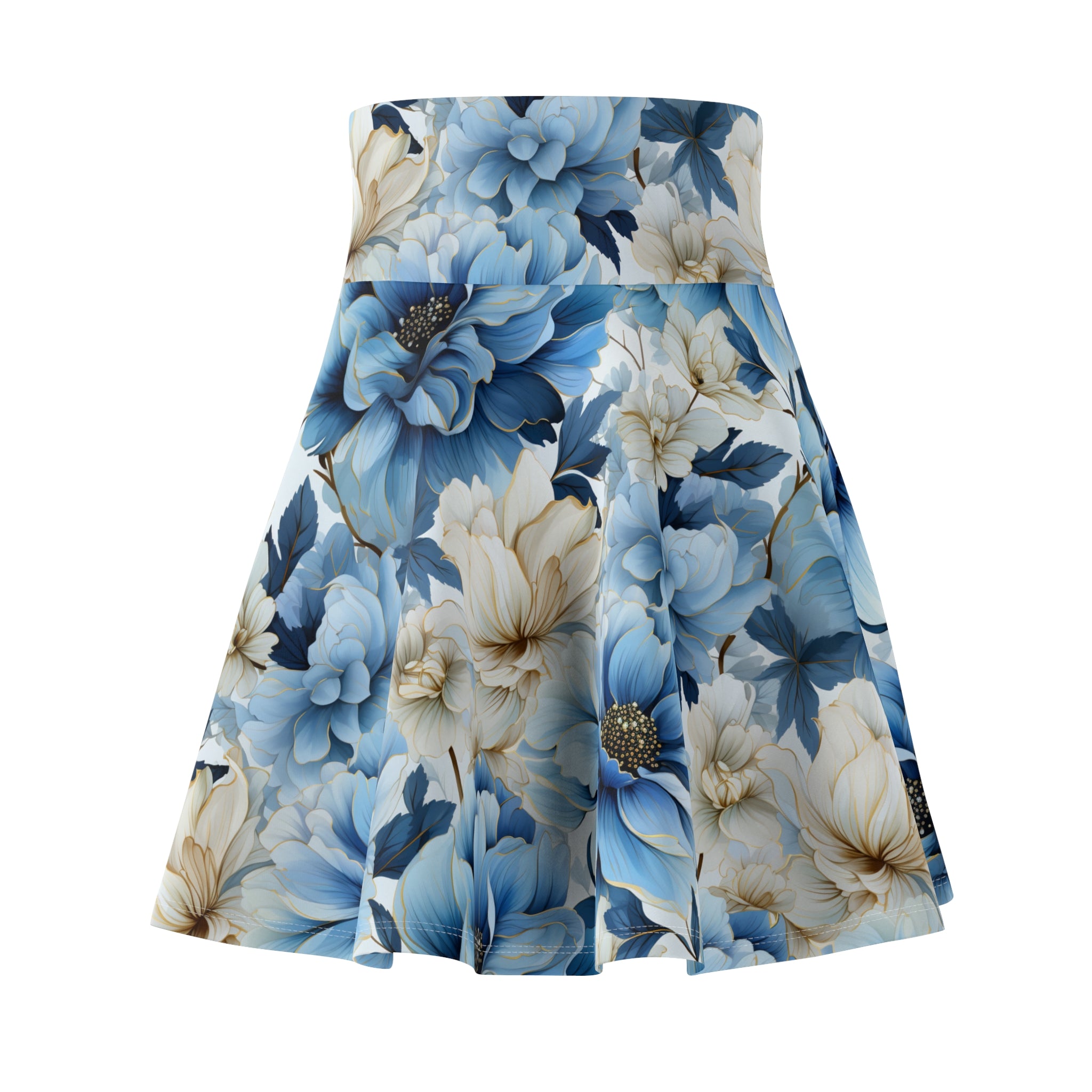 Women's Skater Skirt (AOP) - Seamless Watercolor Designs 02