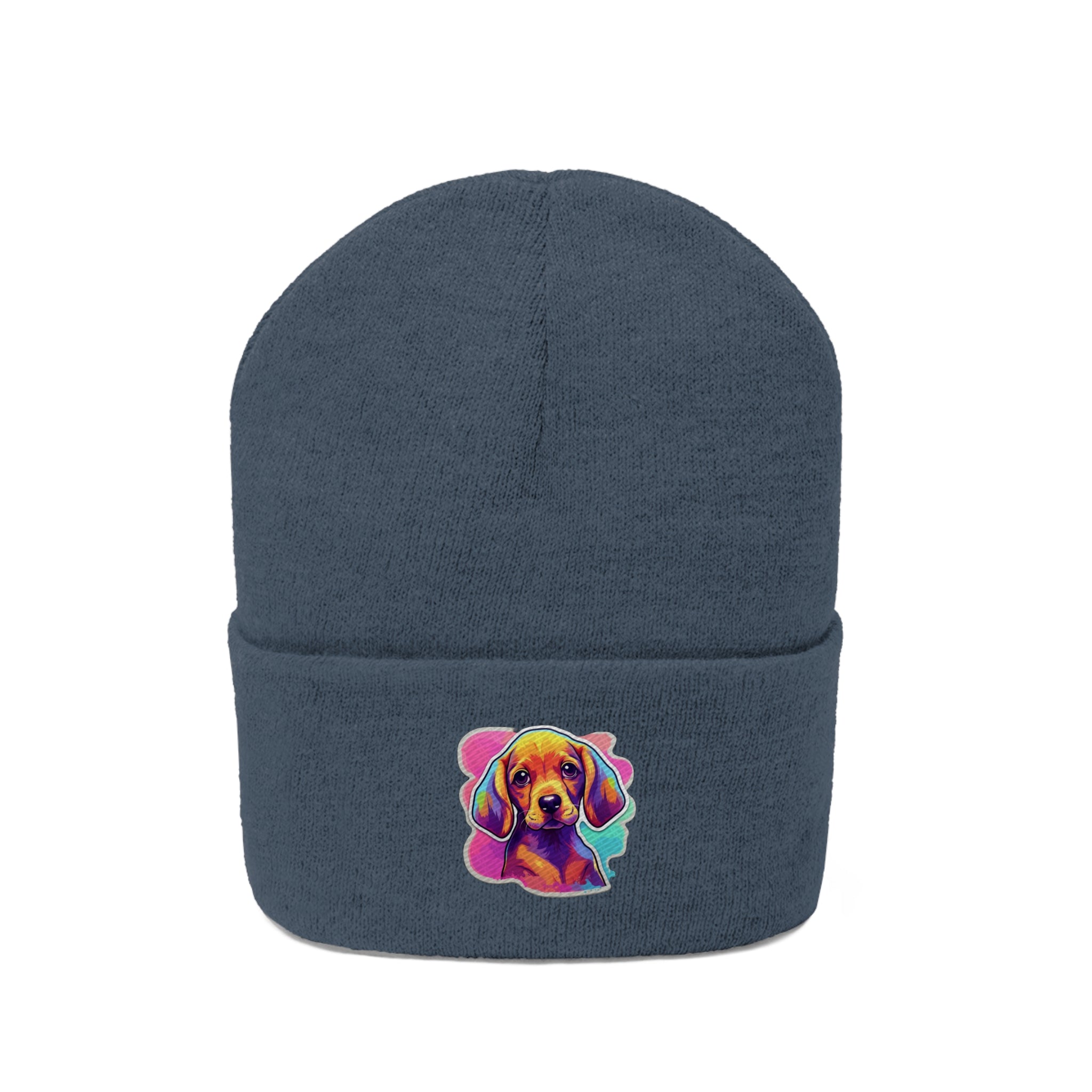 Knit Beanie - Puppy Pop Art 06