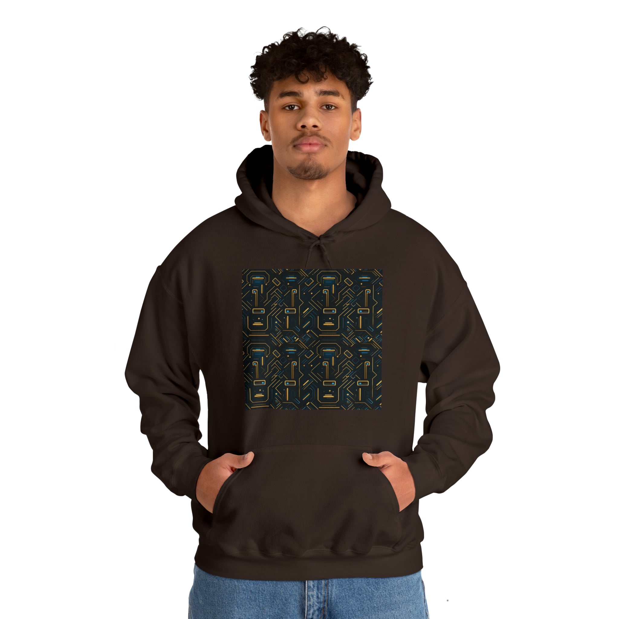 Unisex Heavy Blend™ Hooded Sweatshirt - Abstract Neon Designs 05