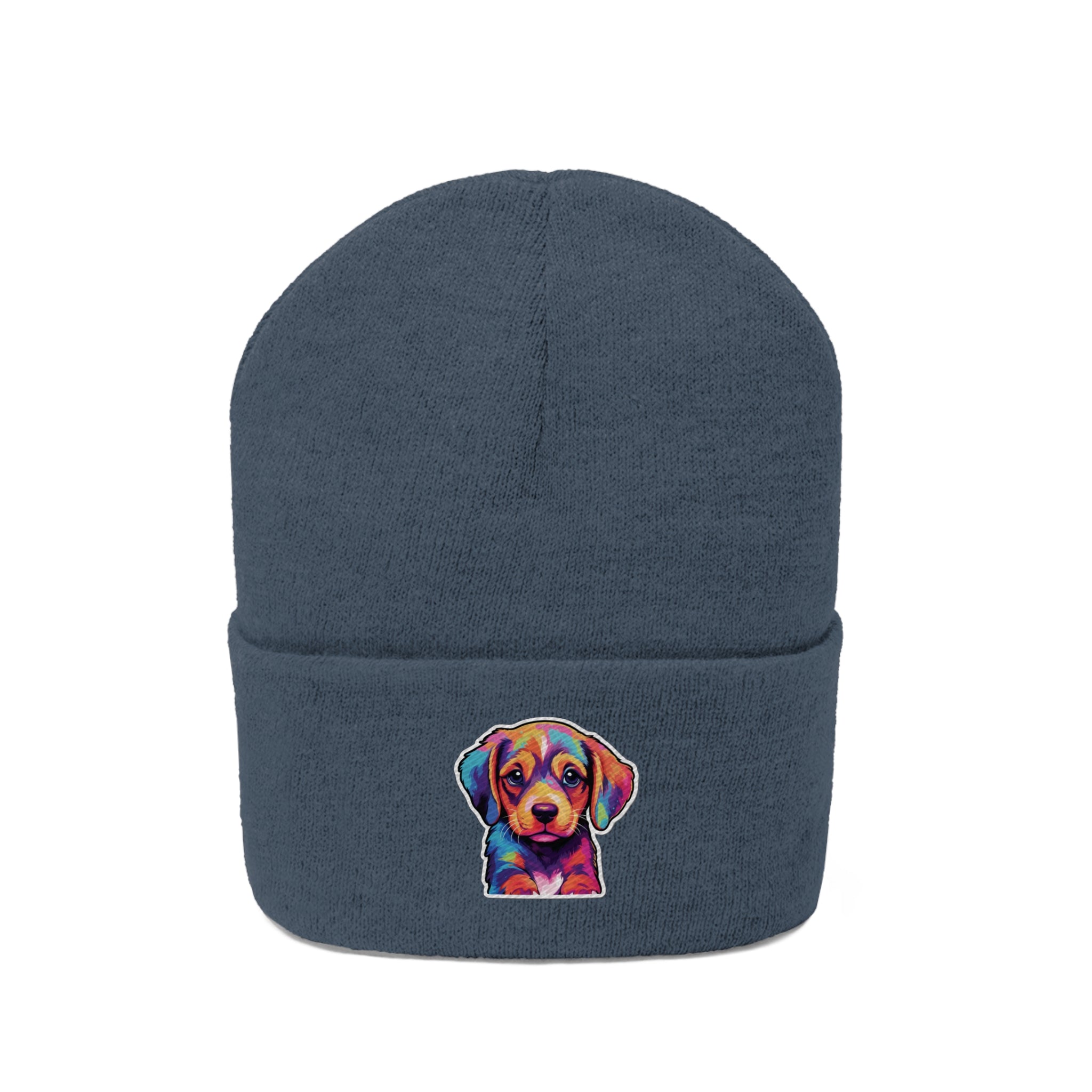 Knit Beanie - Puppy Pop Art 05