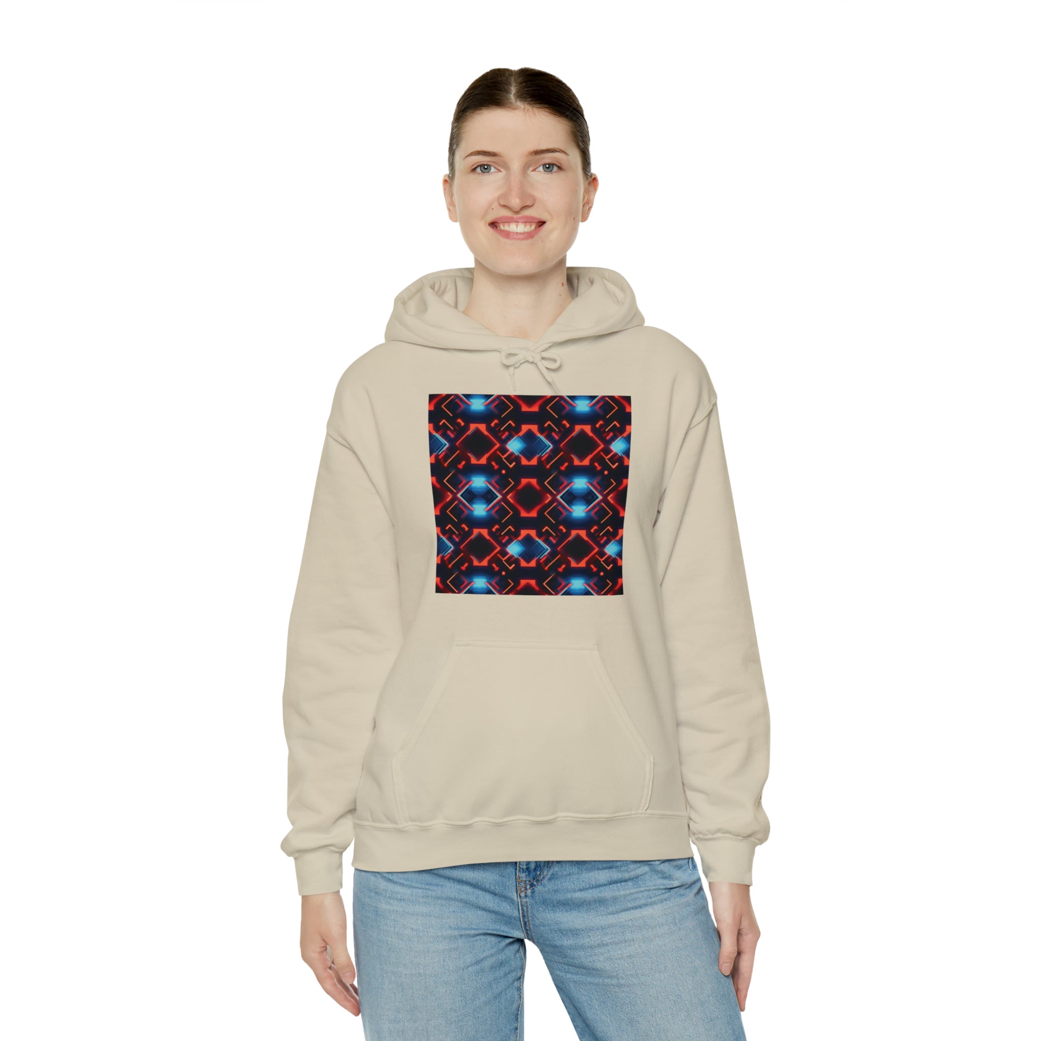 Unisex Heavy Blend™ Hooded Sweatshirt - Abstract Neon Designs 07