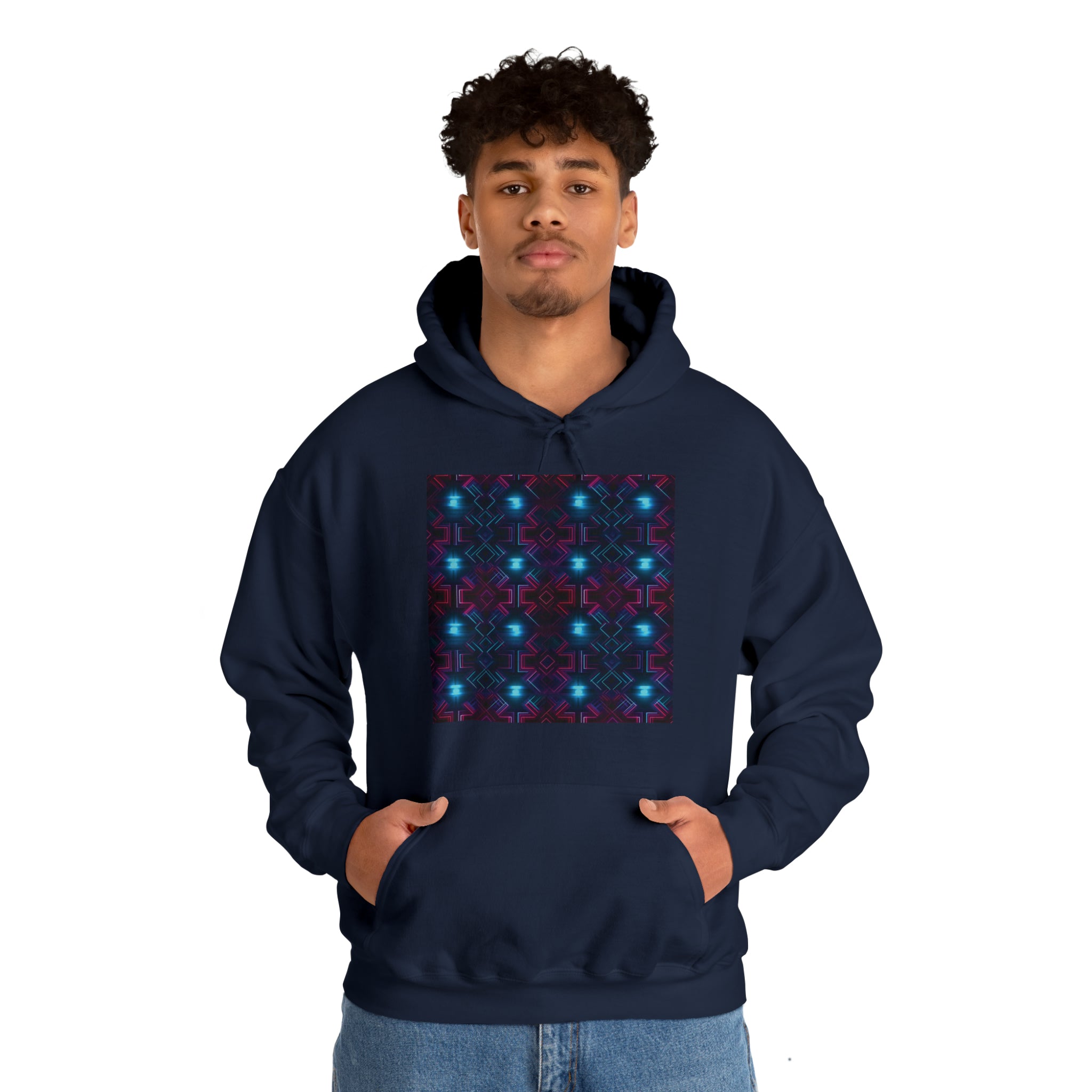 Unisex Heavy Blend™ Hooded Sweatshirt - Abstract Neon Designs 01