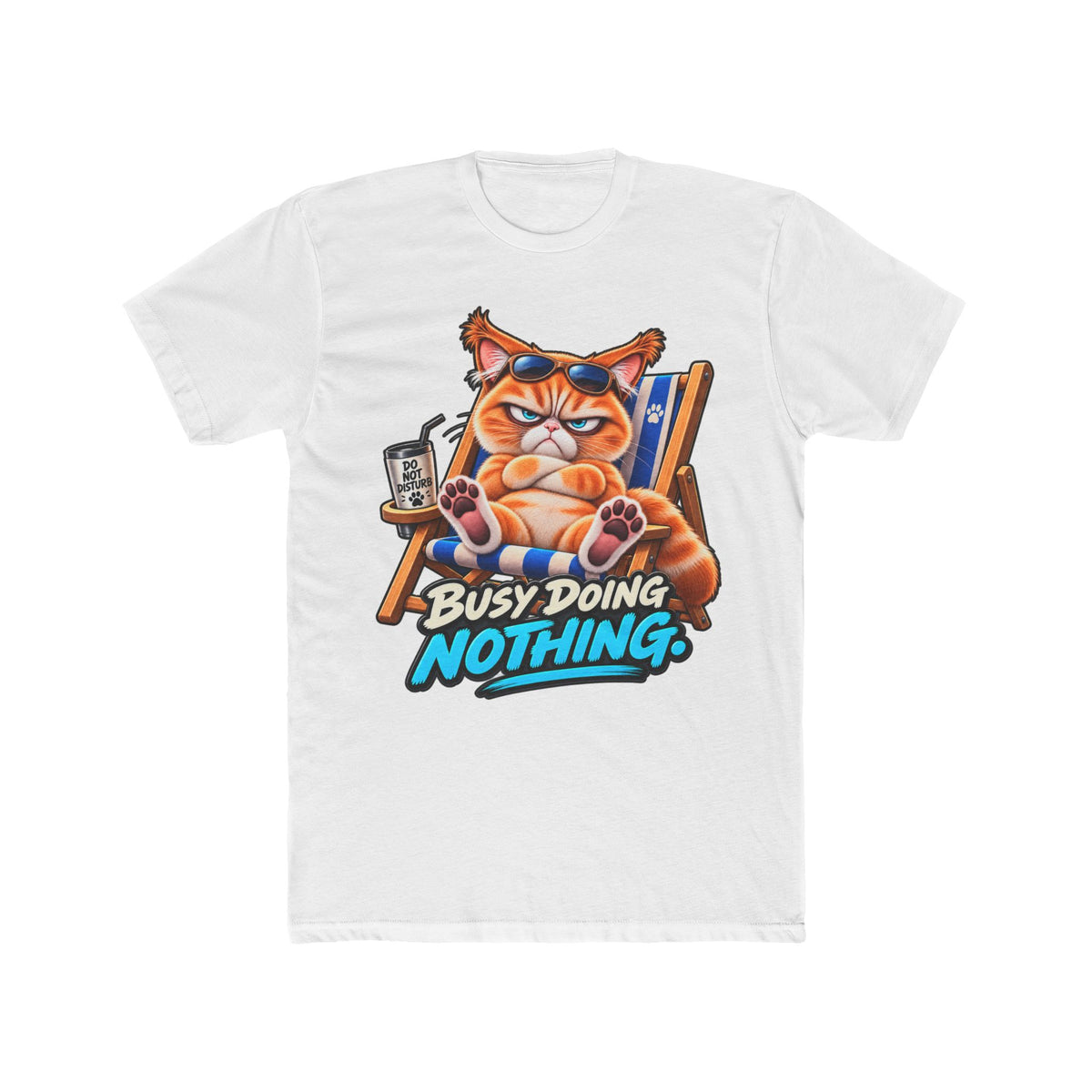 Busy doing Nothing - Mildly Feral - Men's Cotton Crew Tee